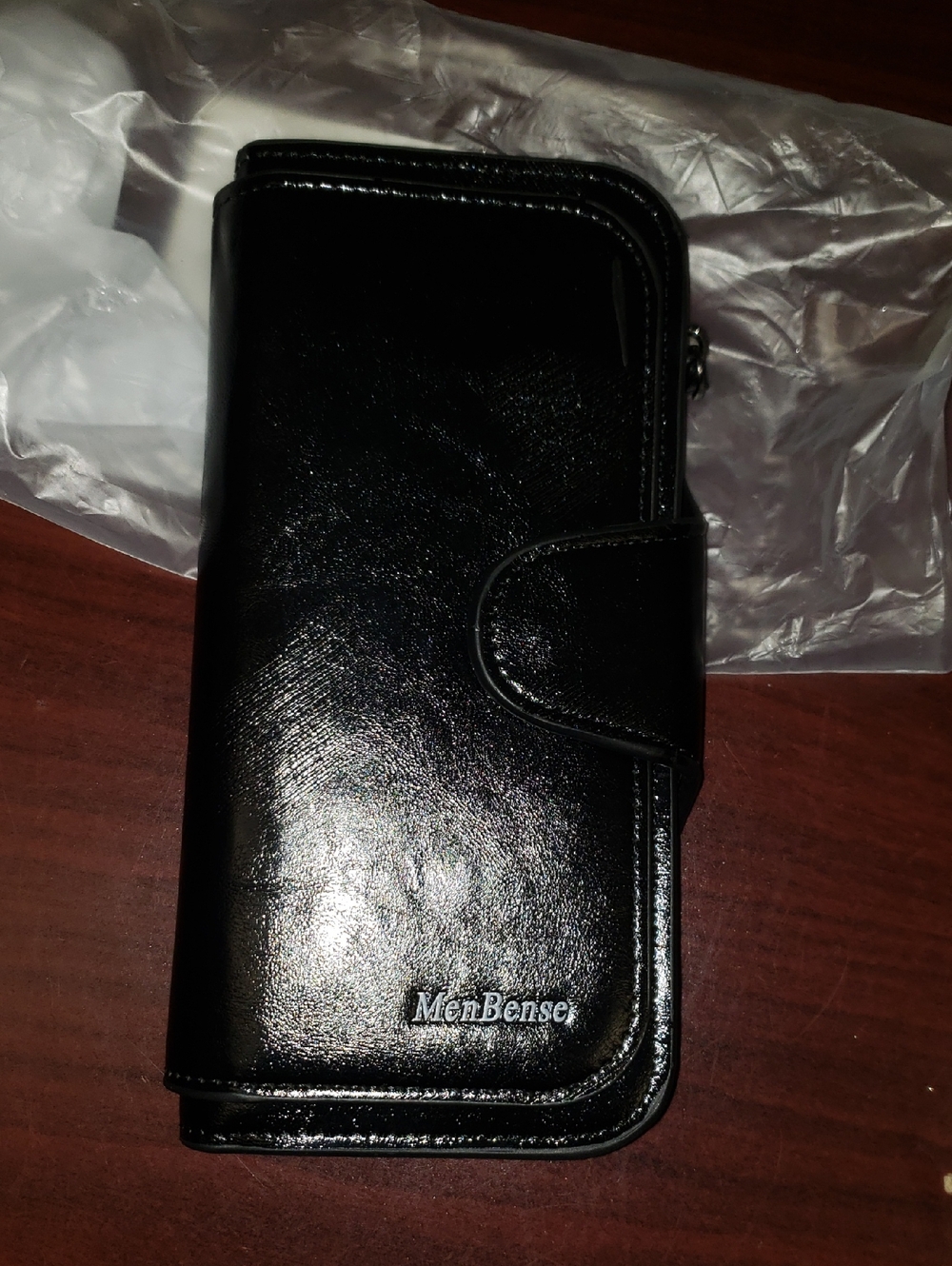 Black Wallet - Leather Folio for Cell Phones